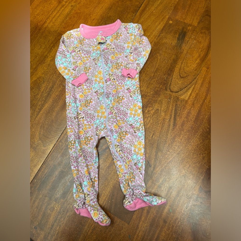 Disney Minnie Mouse flower garden pajamas size 6-9 months